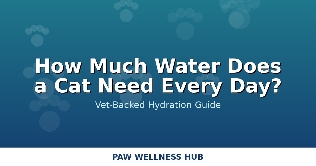 How Much Water Does a Cat Need Every Day? (Vet-Backed Guide)
