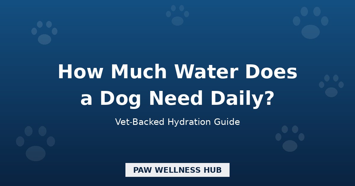 How Much Water Does a Dog Need Every Day? (Vet-Backed Guide)